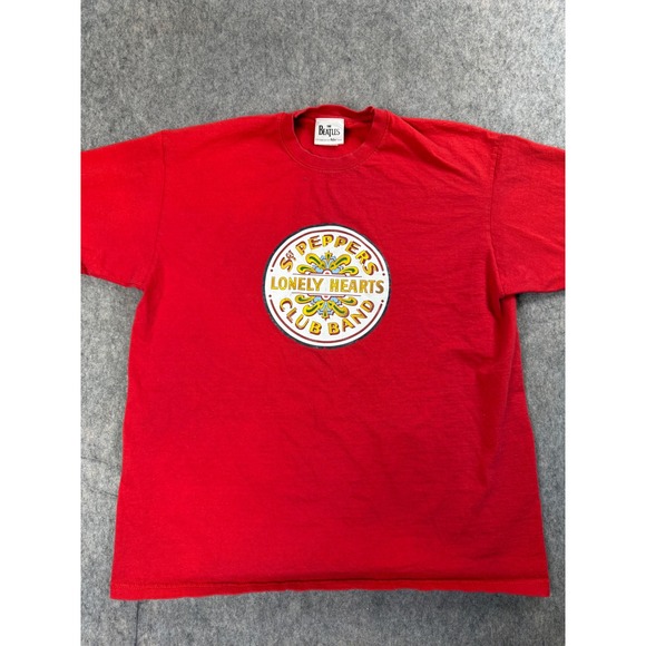 The Beatles Tops - The Beatles Sgt Peppers T Shirt Women XL Red Cotton Graphic Rock Band Tee 2013